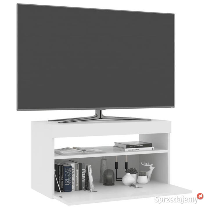 Szafka pod TV z oświetleniem LED biała 75x35x40 Warszawa sprzedam