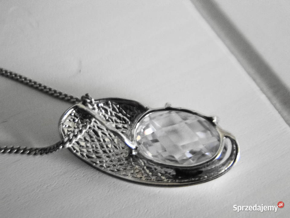 Nietuzinkowy wisiorek na łańcuszku srebro 925 2 mazowieckie Warszawa