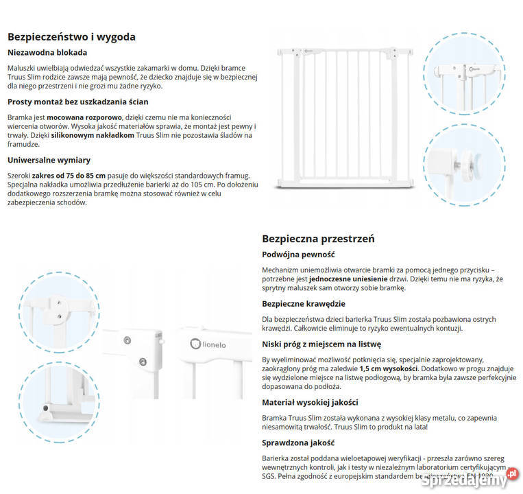 BARIERKA BRAMKA LIONELO TRUUS DRZWI SCHODY do Poznań