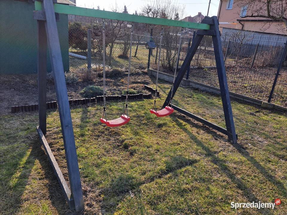 Huśtawka dzieci podwójna plus bramka kipsta