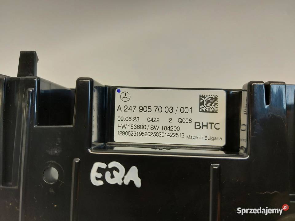 Mercedes EQA 250 W243 PANEL KLIMATYZACJI