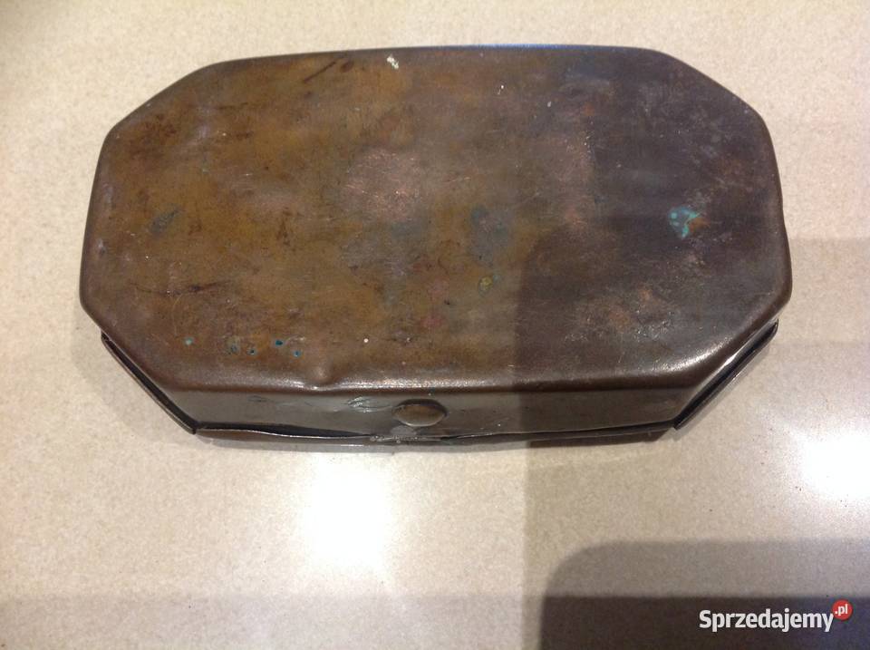 Stare Miedziane Pudełko Pojemnik Pozostałe Antyki, Sztuka, Kolekcje Nowa Sól