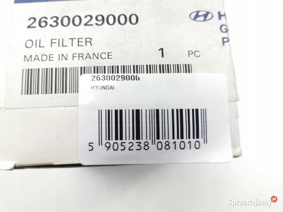 FILTR OLEJU HYUNDAI LANTRA 2000 2630029000 lubelskie sprzedam