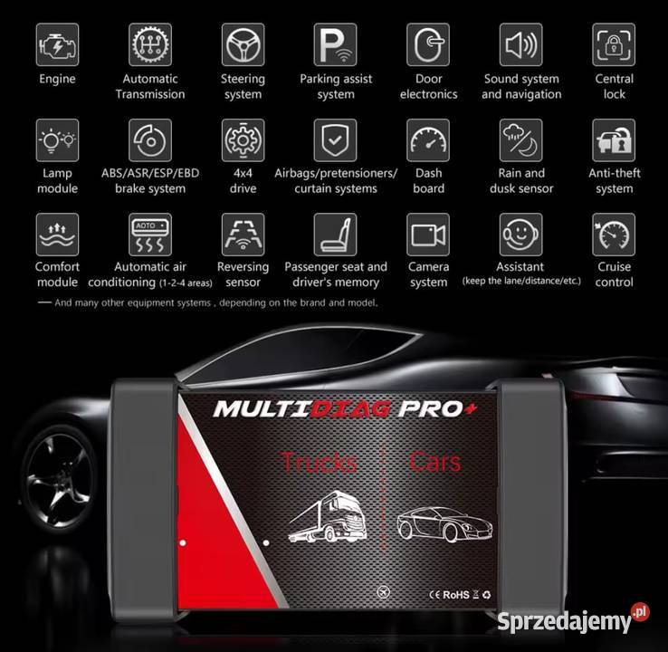 Multidiag pro z oprogramowaniem Interfejsy diagnostyczne Siemianowice Śląskie
