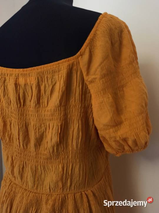 letnia sukienka w kolorze musztardowym Częstochowa