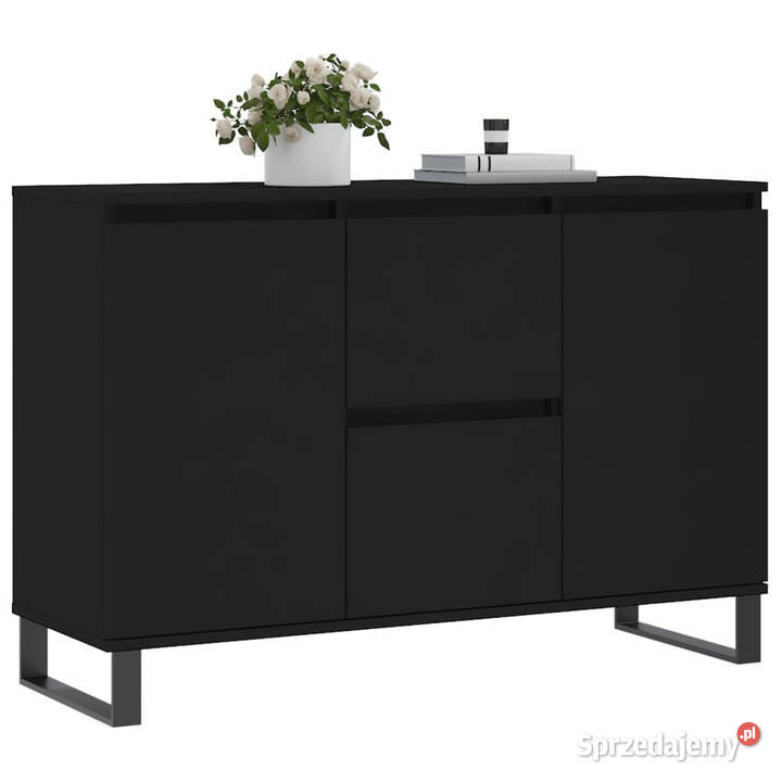 Szafka czarna 104x35x70 materiał drewnopochodny Meble