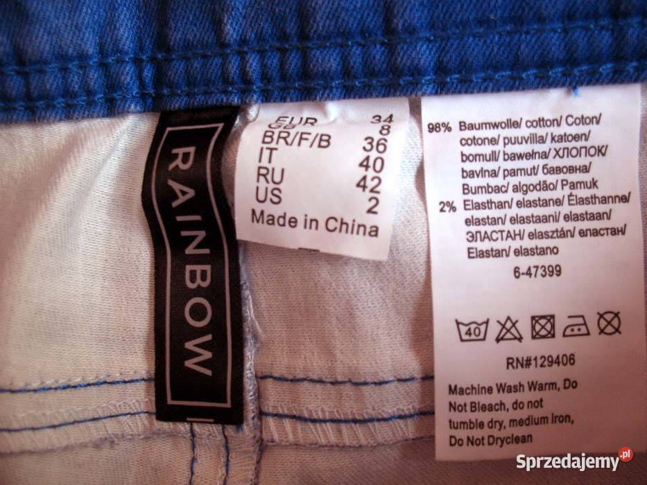 Spodnie damskie jeans 34 XS biodra 90 94 Rainbow Siedlce