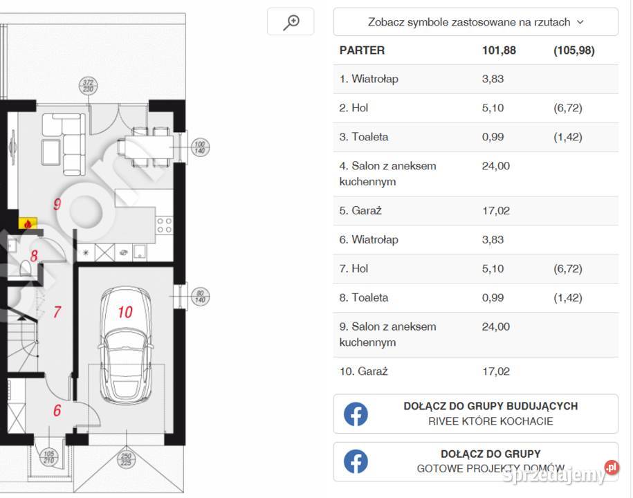 Dom jednorodzinny zabudowa bliźniacza 100m2
