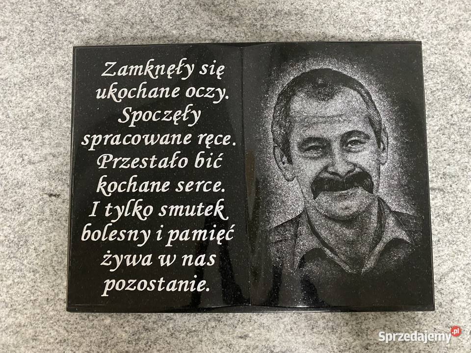 PROMOCJA Książka granitowa nagrobna litery dolnośląskie Jaworzyna Śląska