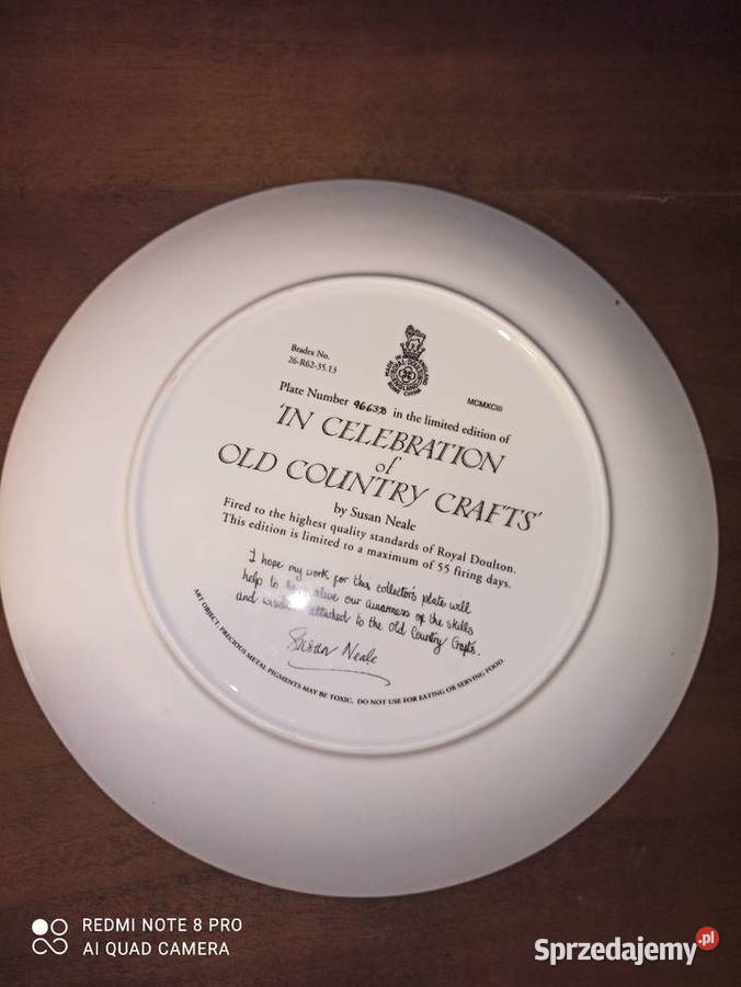 Kolekcjonerska Patera Royal Dulton Imitowała Porcelana i szkło pomorskie Gdańsk