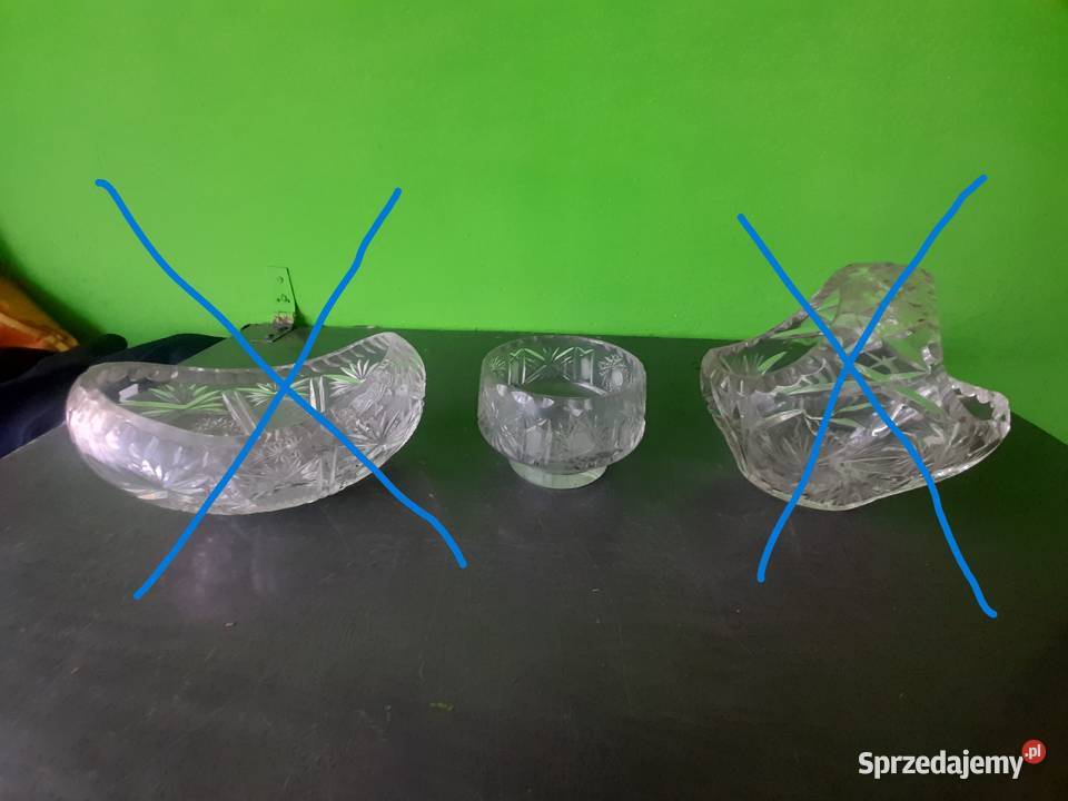 Szklo krysztalowe 6 sztuk PRL Oleśnica