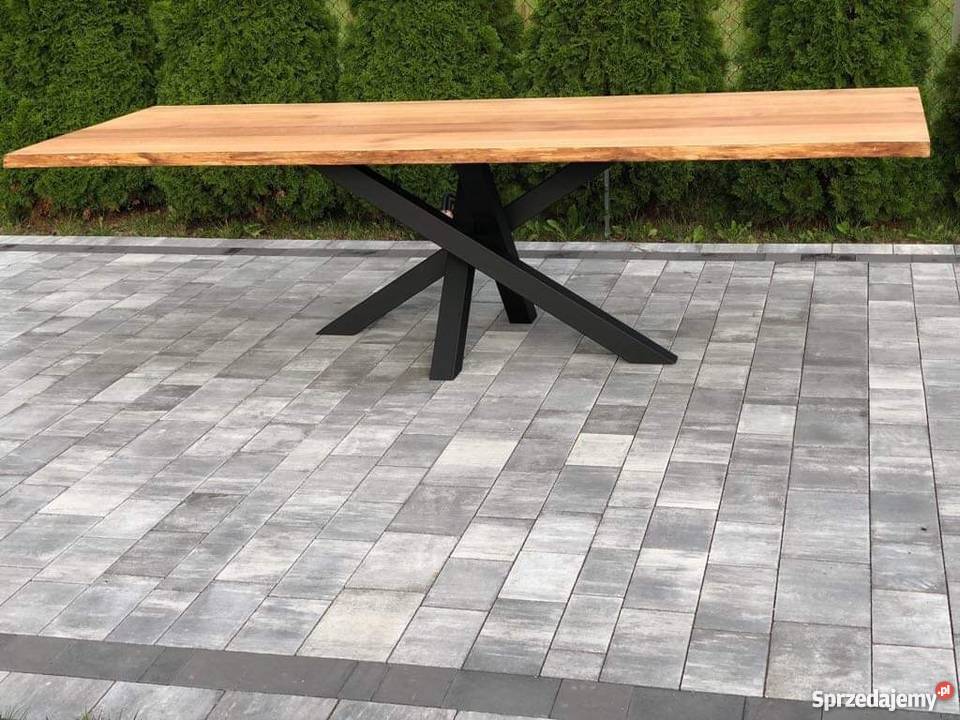 Stół z dębowym blatem w stylu loft industrial świętokrzyskie Końskie
