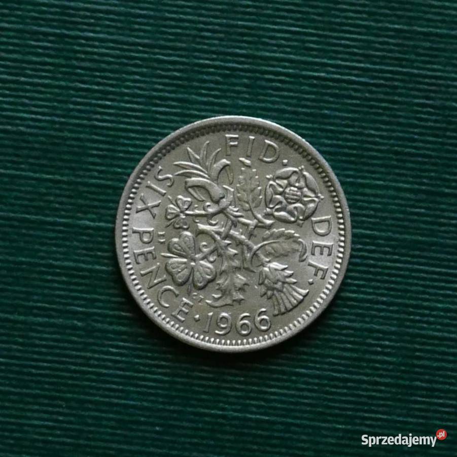 WIELKA BRYTANIA 6 pensów 1966r sprzedam