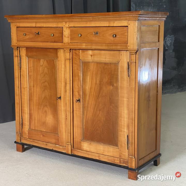 Klasyczna komoda lite drewno 2 szuflady 131cm Budno