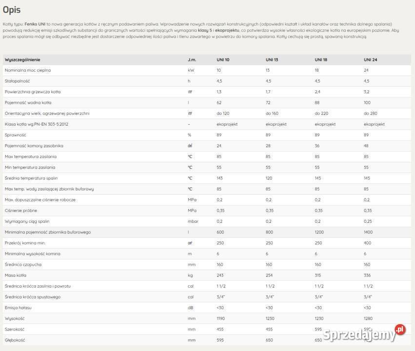 Feniks Kocioł piec z Pleszewa 24 KW do 280m2