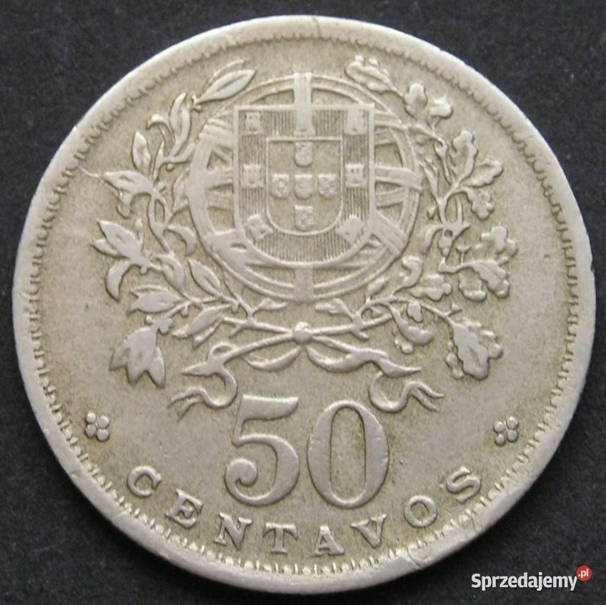PORTUGALIA 50 CENTAVOS 1951 STAN 2 łódzkie Łódź