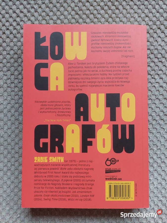 nowa Łowca autografów Zadie Smith miękka Kraków