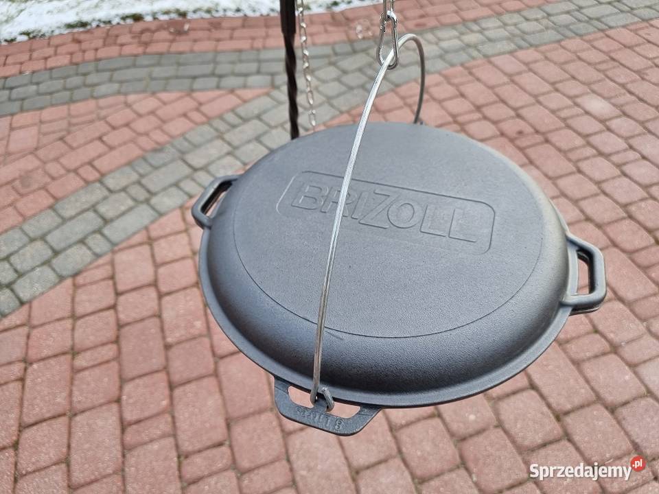 KOCIOŁEK ŻELIWNY KAZAN 8L Z PATELNIĄ Grillowanie mazowieckie