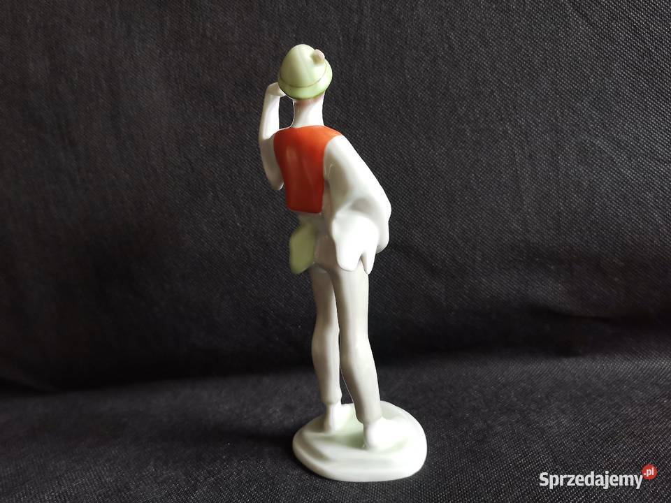 Stara figurka Gęsiarek porcelana Holohaza