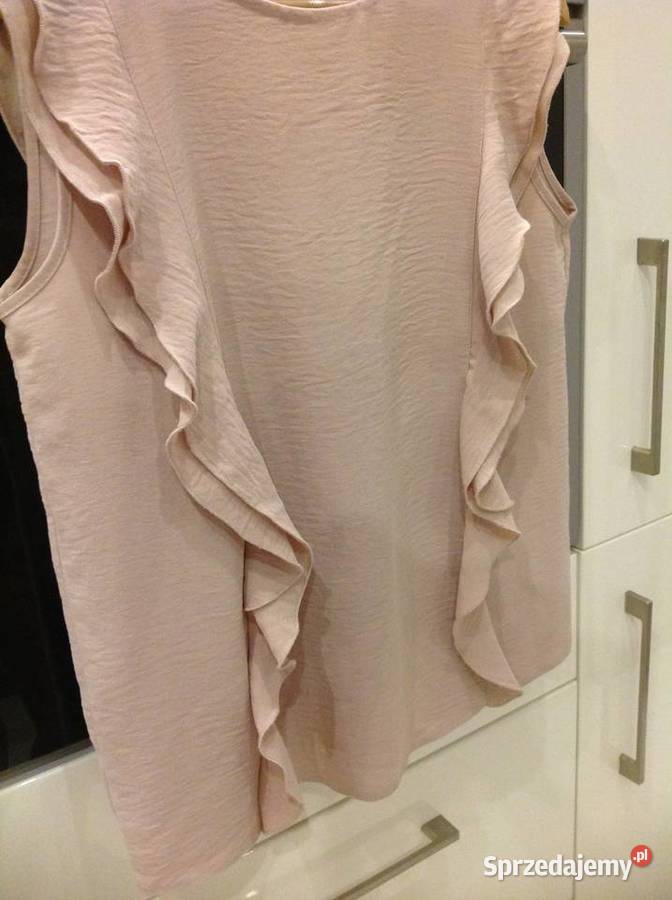 Bluzka Damska z Falbanami SMM Pudrowy Róż j Nowa Bluzki i koszule