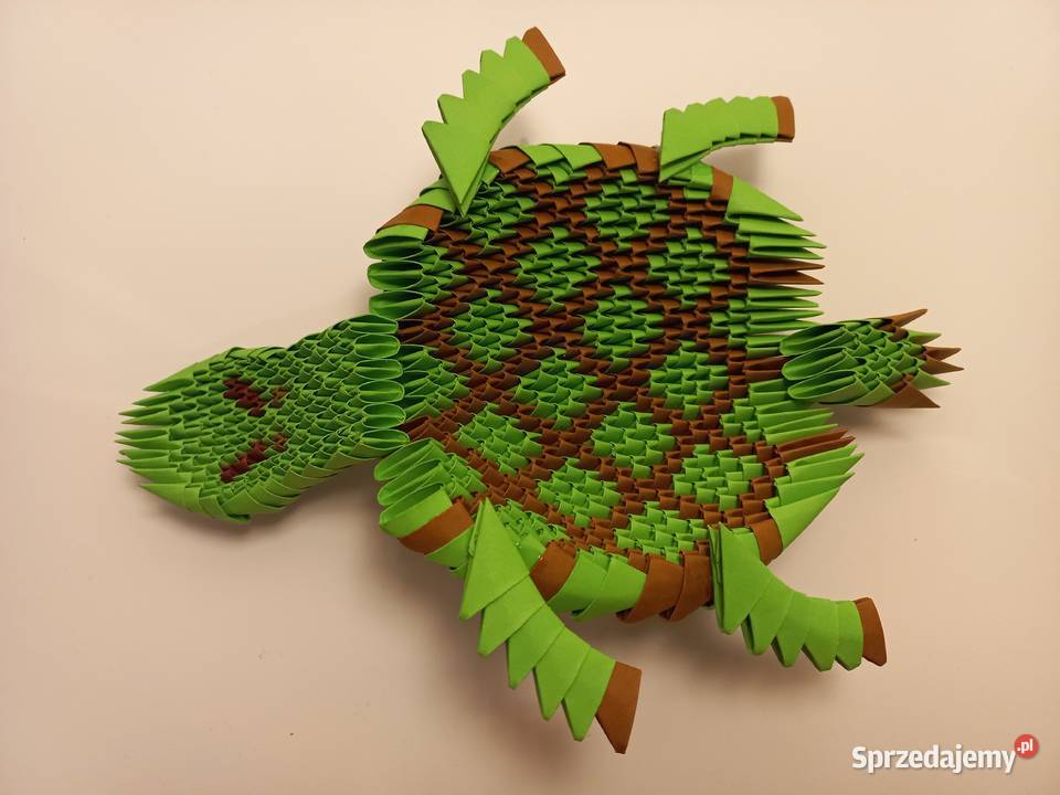Duży żółw gad zwierzę handmade rękodzieło Puławy