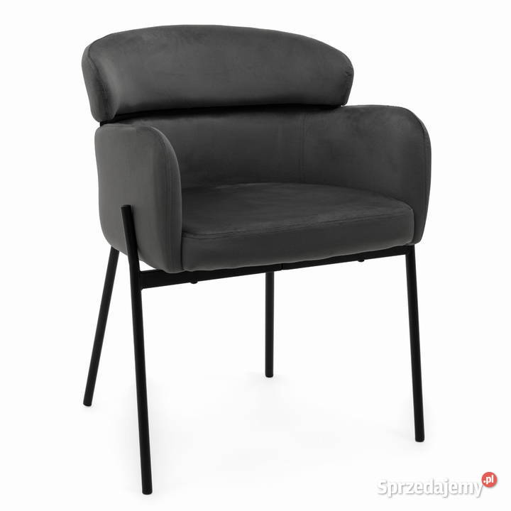 Krzesło Tapicerowane Bolzano Ciemnoszare Wysyłka sprzedam