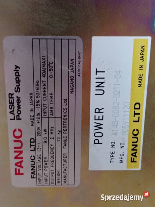 Zasilacz Fanuc do lasera A14B0082B211 Piaseczno