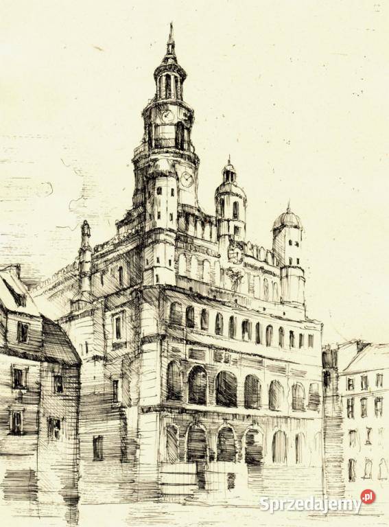 Oferuję komplet 8 autorskich grafik tworzących kujawsko-pomorskie Toruń