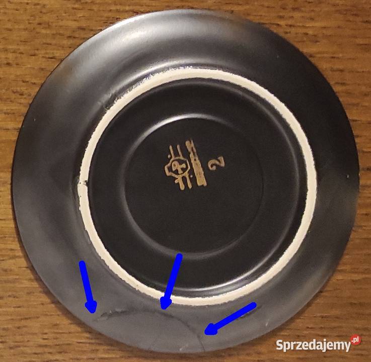 Unikat Czarny serwis kawowy 6 osób Iwona Warszawa