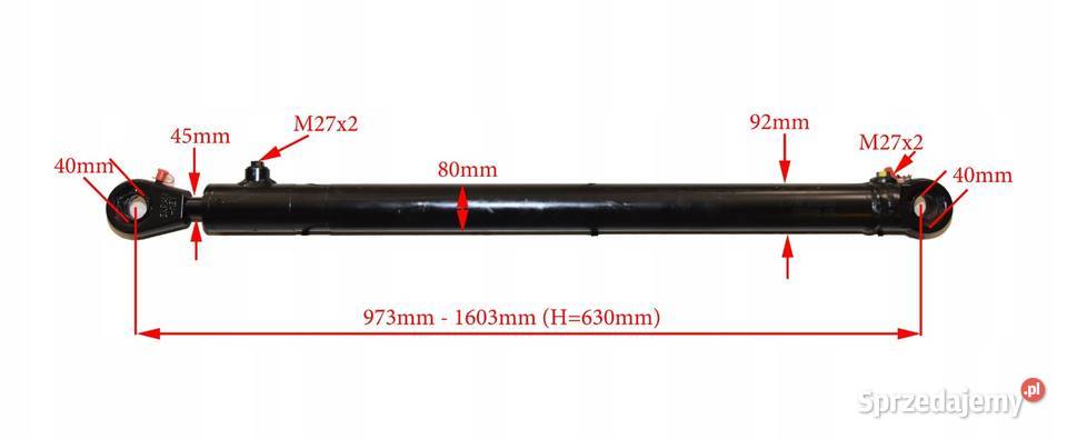 SIŁOWNIK Hydrauliczny 630 Z Zamkiem Regulowanym Solec Kujawski sprzedam