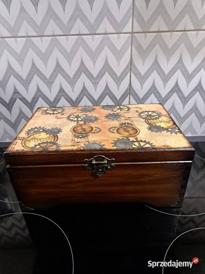 Męski kuferek stylowy decoupage opolskie Kędzierzyn-Koźle