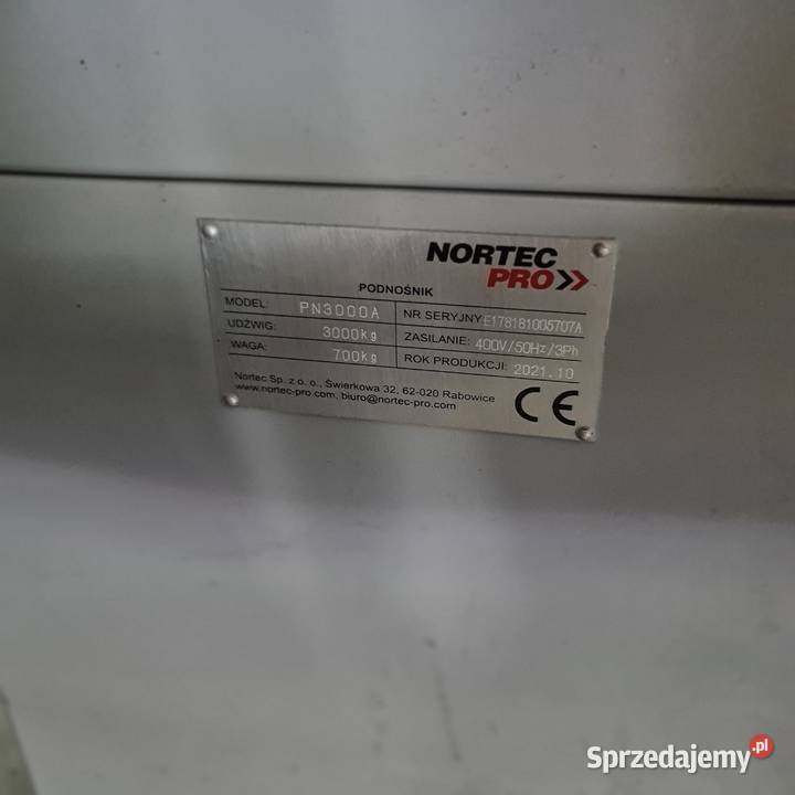 Podnośnik nożycowy Nortec Pro PN3000A 3 t 400V podkarpackie Rzeszów