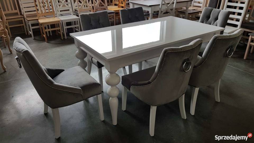 Glamour krzesło z kołatką pikowane tapicerowane