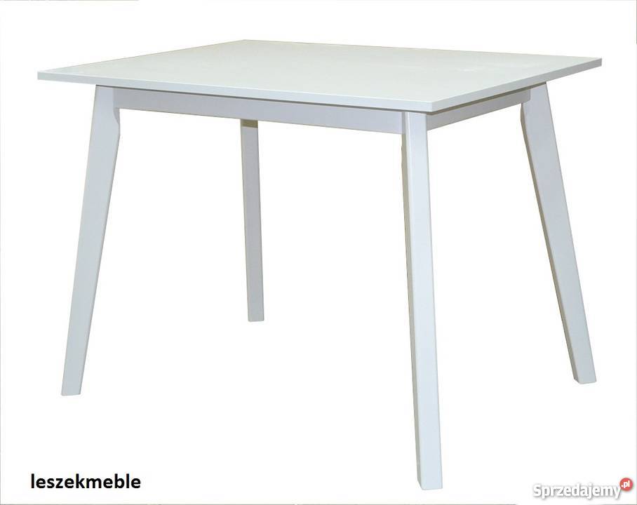 STÓŁ PROSTOKĄTNY KUCHENNY BIAŁY ŁAWA 100 70 MDF Tołkiny