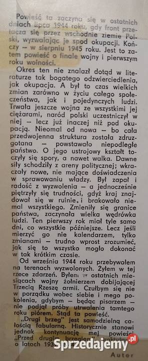 Drugi brzeg Jerzy Jesionowski Gdańsk sprzedam