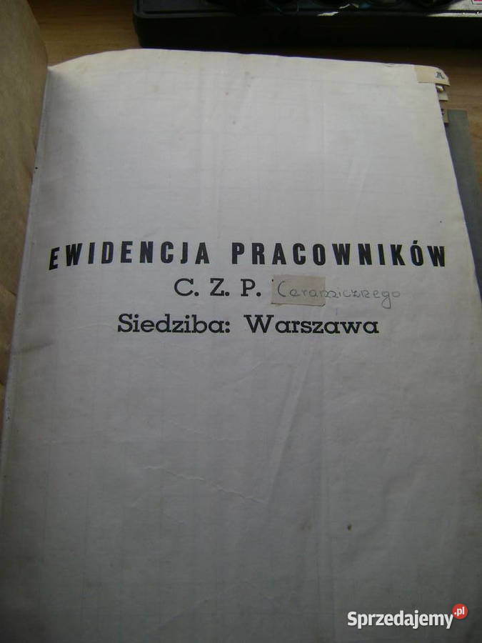 Starocie z PRL Ewidencja Pracowników CZPC w Gdynia