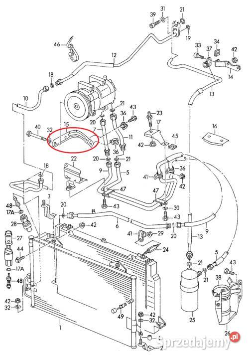 Audi 80 B4 19 TDI Wspornik rurek klimatyzacji Dębica sprzedam