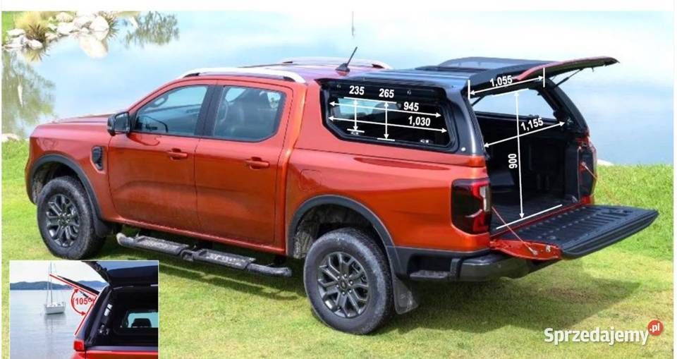 Zabudowa Paka PREMIUM HARDTOP Ford Ranger 2023 osobowe Pasłęk