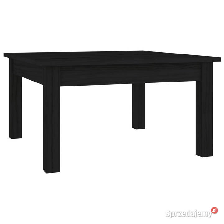 Stolik kawowy czarny 55x55x30 lite drewno Warszawa