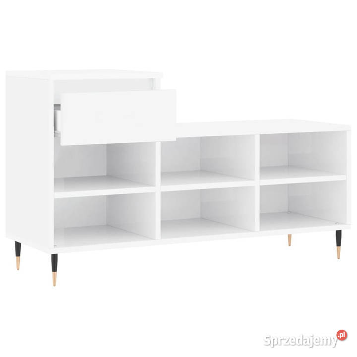 Szafka na buty wysoki połysk biała 102x36x60 Warszawa