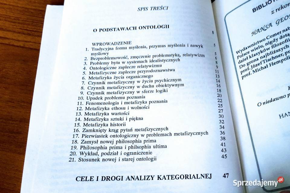 O podstawach ontologii Cele i drogi analizy pomorskie Gdańsk sprzedam