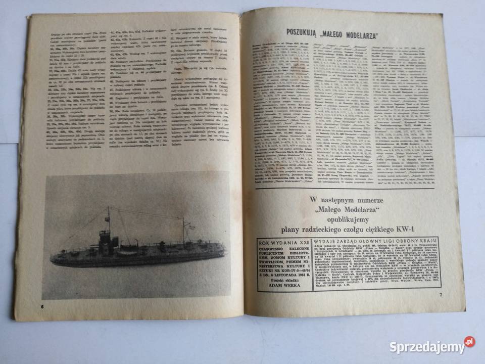Mały Modelarz 31981 Monitor rzeczny Żeleźniakow Modelarstwo śląskie