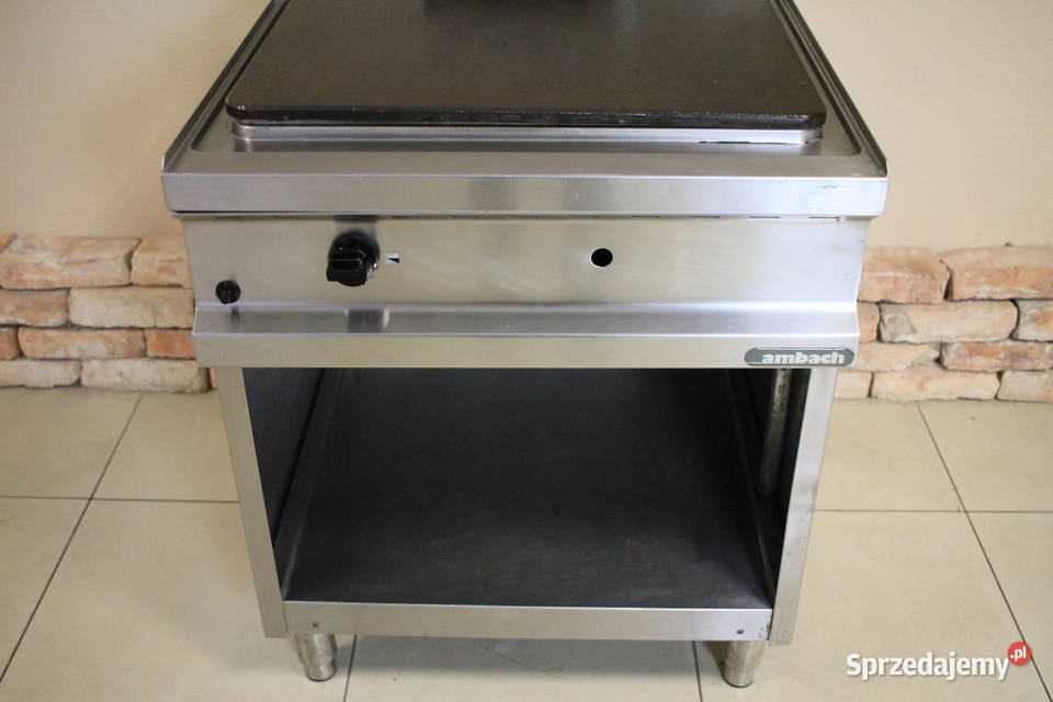 Płyta grillowa gazowa gładka na podstawie