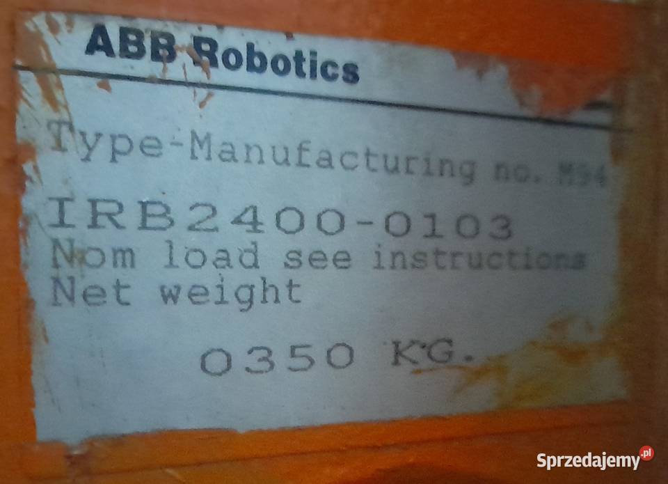 Robot paletyzujący ABB IRB2400 Opole