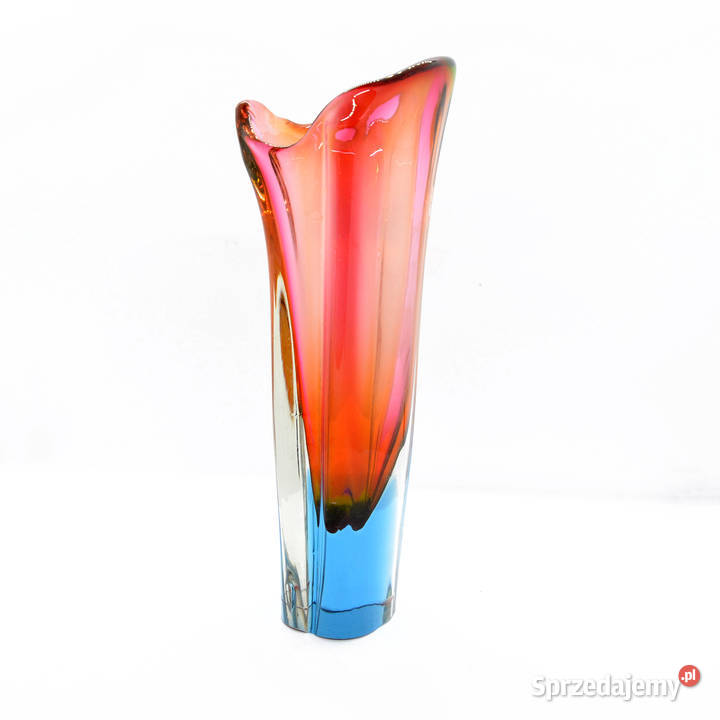 Barwny wazon proj J Rozinek Borskie Sklo lata 60 Antyki, Sztuka, Kolekcje Warszawa