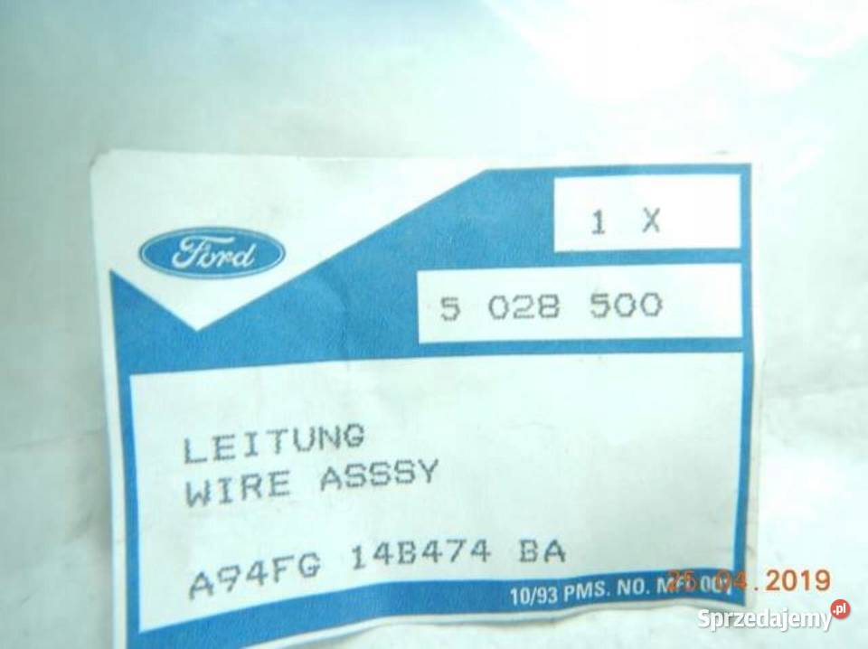 WIĄZKA INSTALACJA WTRYSKU FORD 5028500