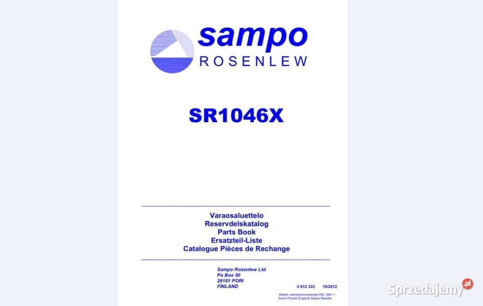 SAMPO SR1046X instrukcja obsługi katalog części motoryzacja, transport Kielce
