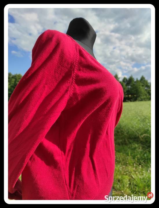 Czerwony sweter damski LCW Casual 40 L Bez wzoru Płock sprzedam