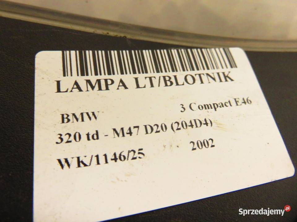 LAMPA LEWA TYLNA BMW 3 Compact E46 6920237 sprzedam
