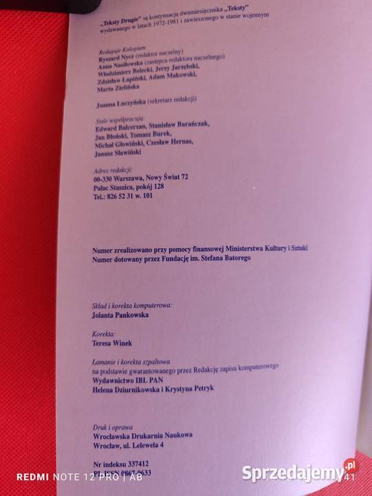 Teksty Drugie 4 46 1997 Gry ze staropolszczyzną Katowice sprzedam